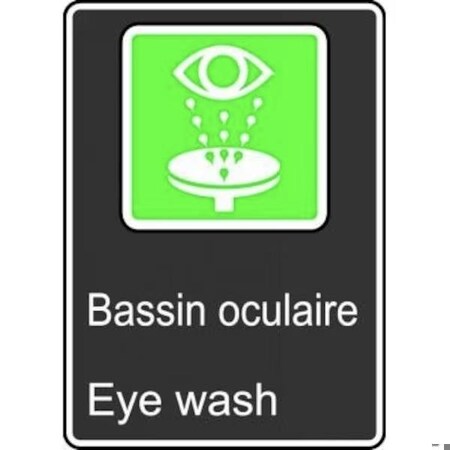 Accuform Eye Wash, Plastic, 14 in x 10 in, Mounting Holes FBMCSA943VP
